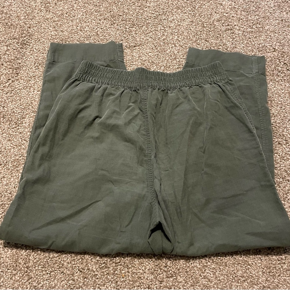 Madewell Huston Tapered Pull On Crop pants sage green - Picture 4 of 6